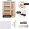 34 Piece, Easel Painting Kit with Wood Table Desk Top Easel Box Includes Acrylic Paints Set, 3 Canvas Boards, Pastels, Desktop Art Supplies Gift for Beginner Artists, Kids, Adults